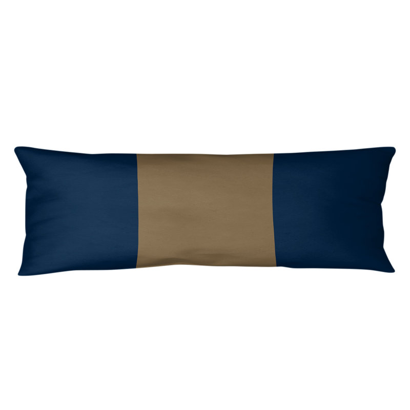 Polyester Medium Pillow, Achilles Football, DarkGoldenRod/Mid Night Blue