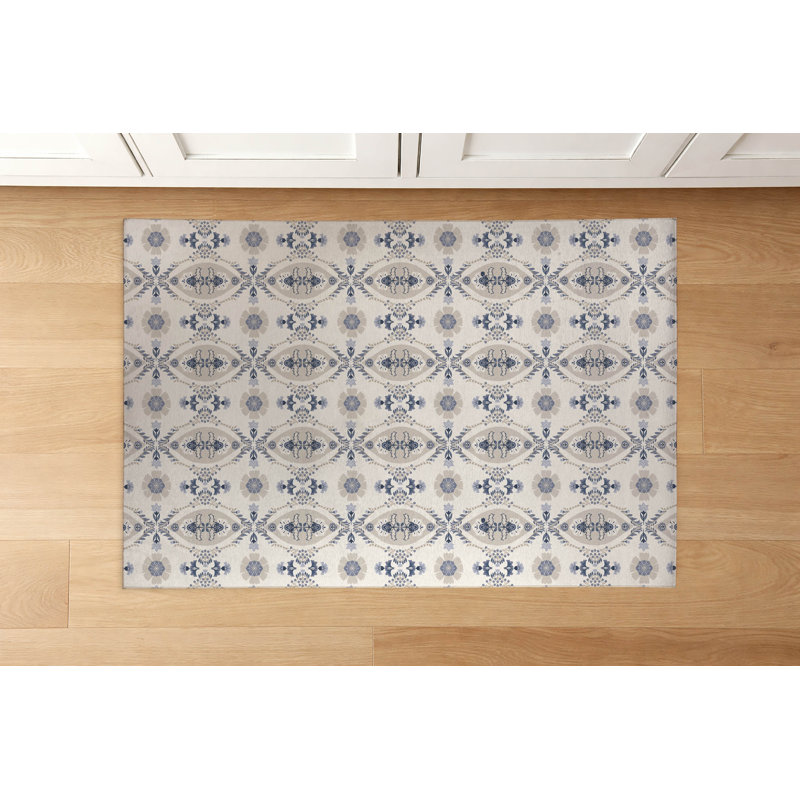 Tapis de cuisine Reeva, Rectangulaire 3 pi x 2 pi, Ivoire ivoire