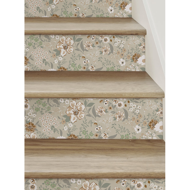 Montant d'escalier en vinyle Earthy Botanics, H 6 po x l 48 po, Clair