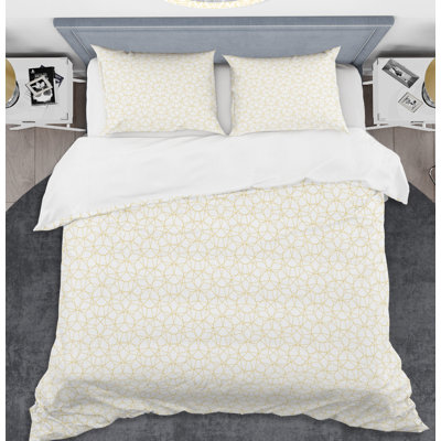 Ensemble de housse de couette abstrait Mid-Century