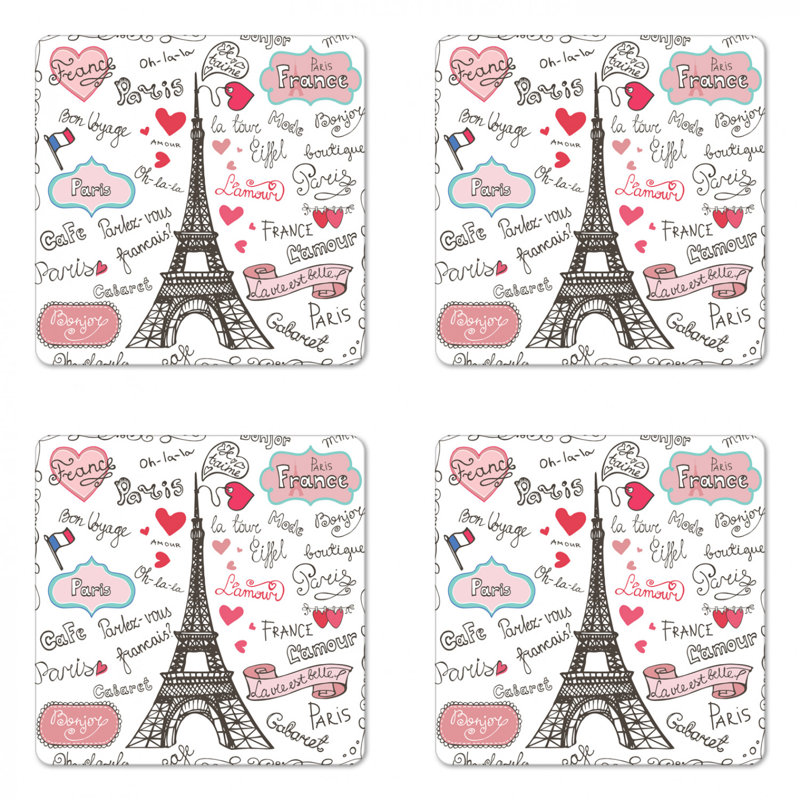 Square 4 Piece Coaster Set