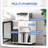 Mobile Printer Stand, Rolling File Cabinet Cart With Wheels, Adjustable Shelf, Drawer And CPU Stand, White