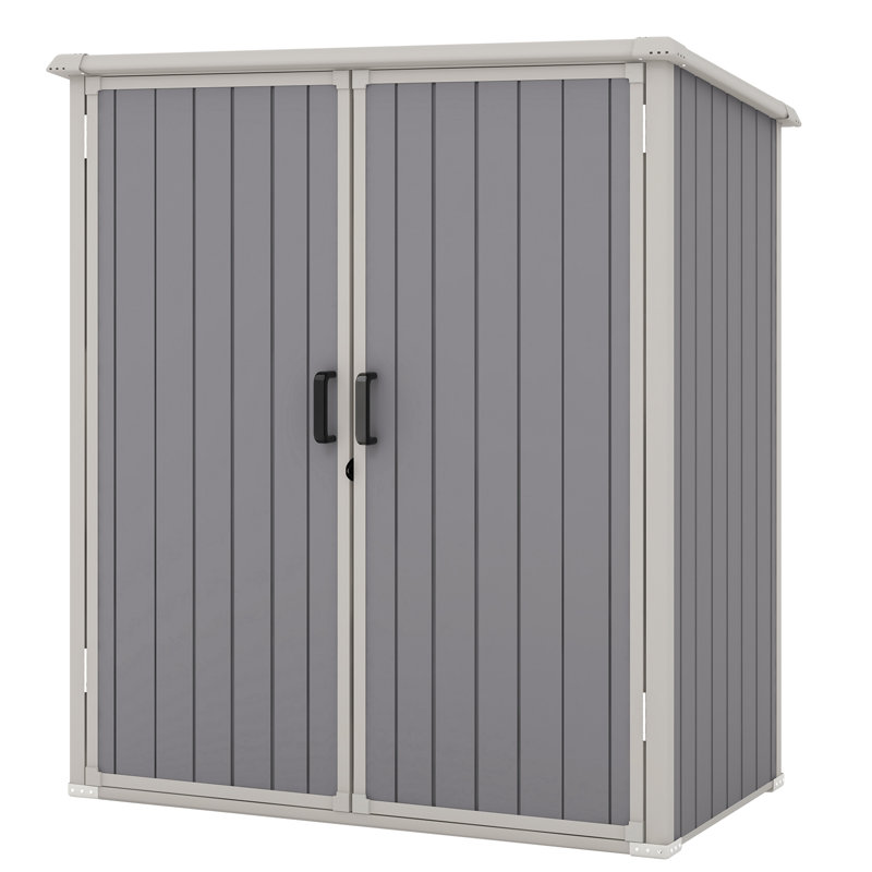 5 ft. W x 3 ft. D Horizontal Storage Shed, Gray