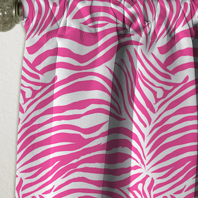 Animal Curtain Panel, Zebra Pattern Blackout Decor - Glamour Zebra Animal Pattern