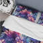 Pink And Purple Cosmic Ikat Radiance - Ensemble de housse de couette à motif floral-632657282