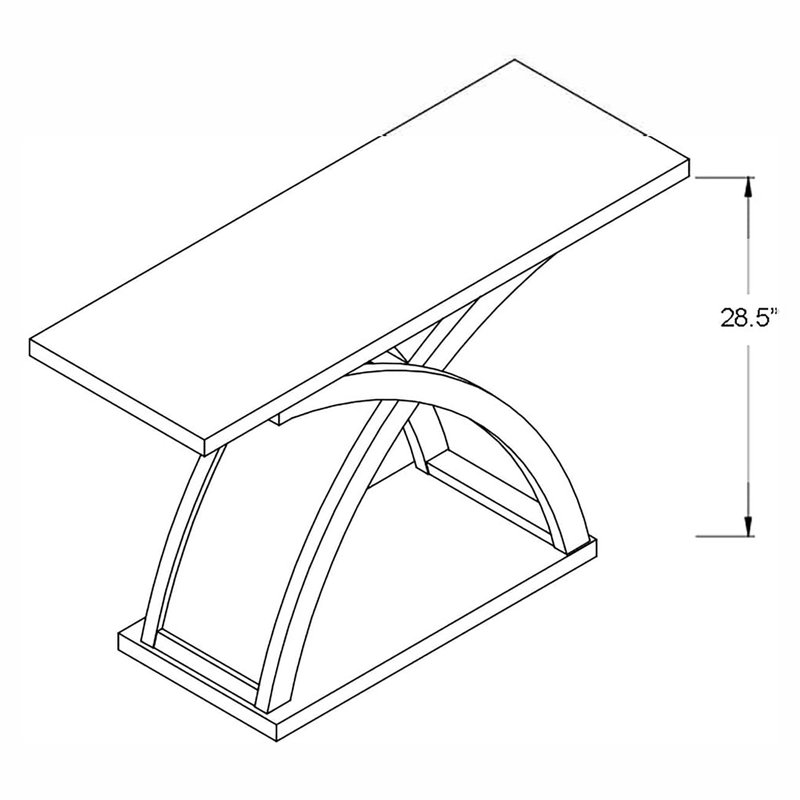  Table de canapé à 1 tablette de 47 po de largeur Annica
