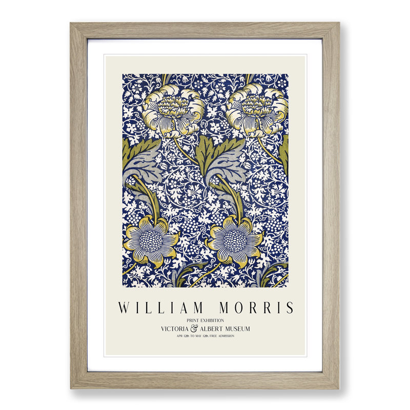 Kennet Vol.1 by William Morris - Picture Frame Art Prints, Oak Framed, 48cm H x 36cm W x 2cm D