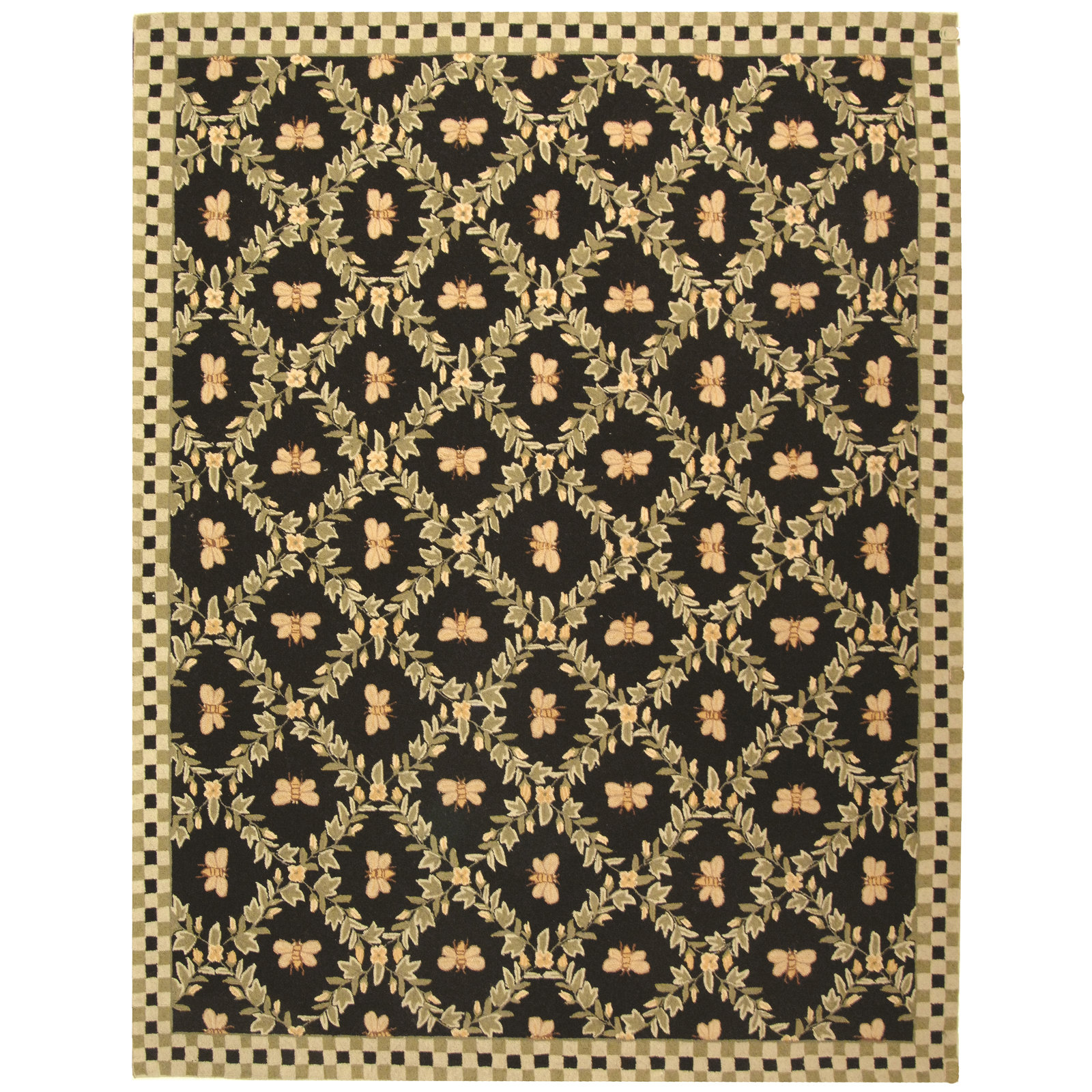 Hand-Hooked Wool Southwestern Rug, Rectangle 9' x 12'