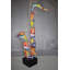 Statue de saxophone Graffiti Modern Art en résine - décor d'inspiration musicale Kingsland, 15 po x 9 po x H 29 po