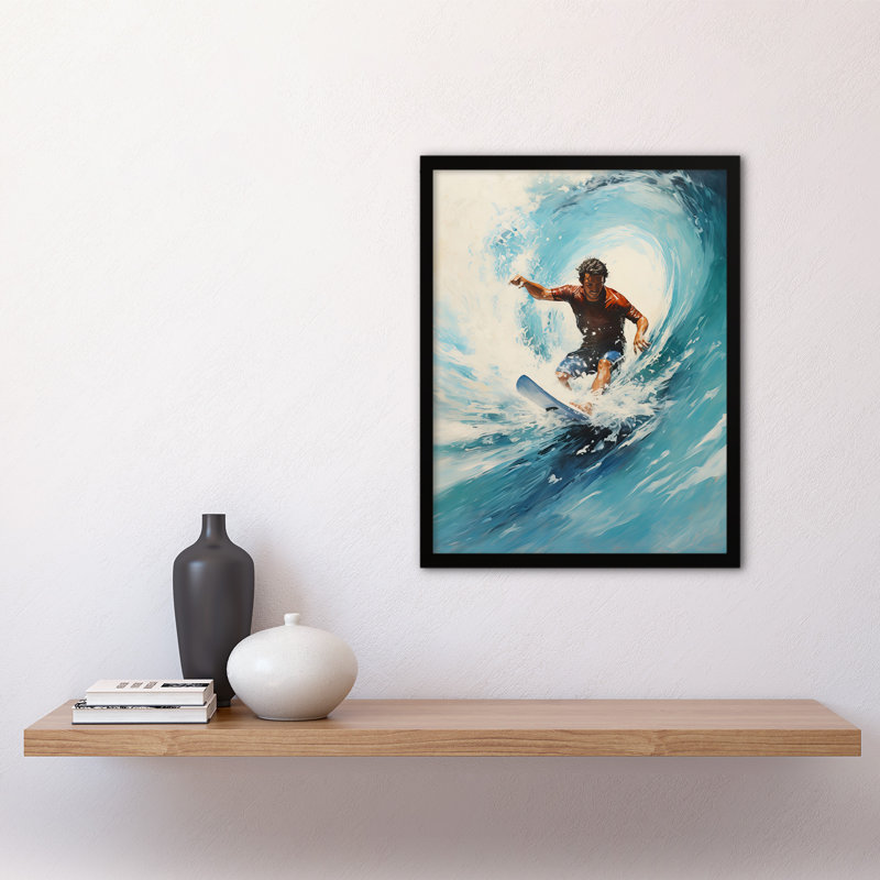 The Endless Summer Surfers Crest Of The Wave Artwork - Single Picture Frame Print