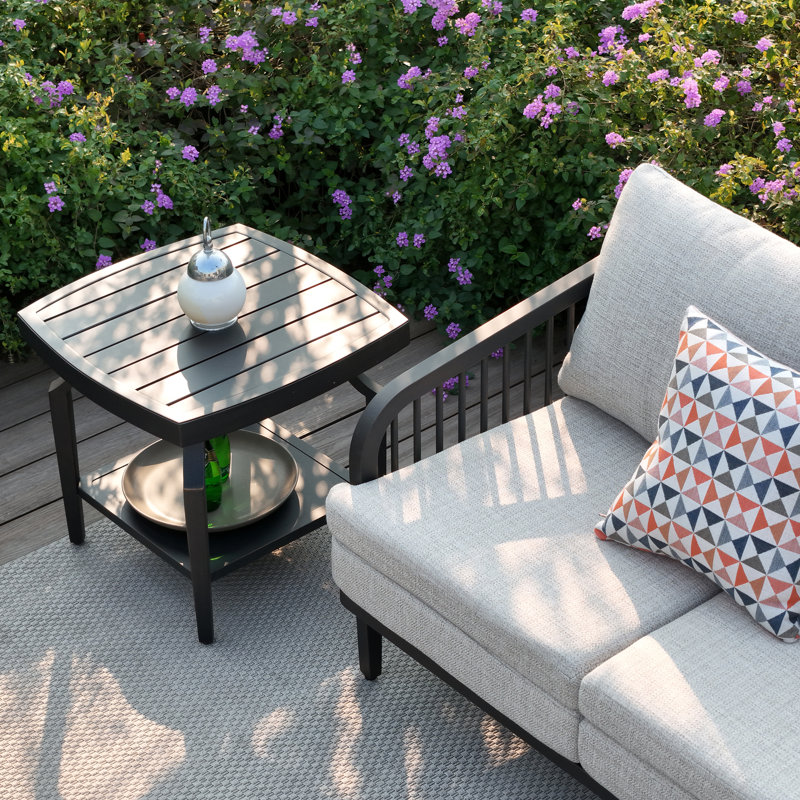 Asheville Patio Aluminum 5 Person Conversation Set With Cushions