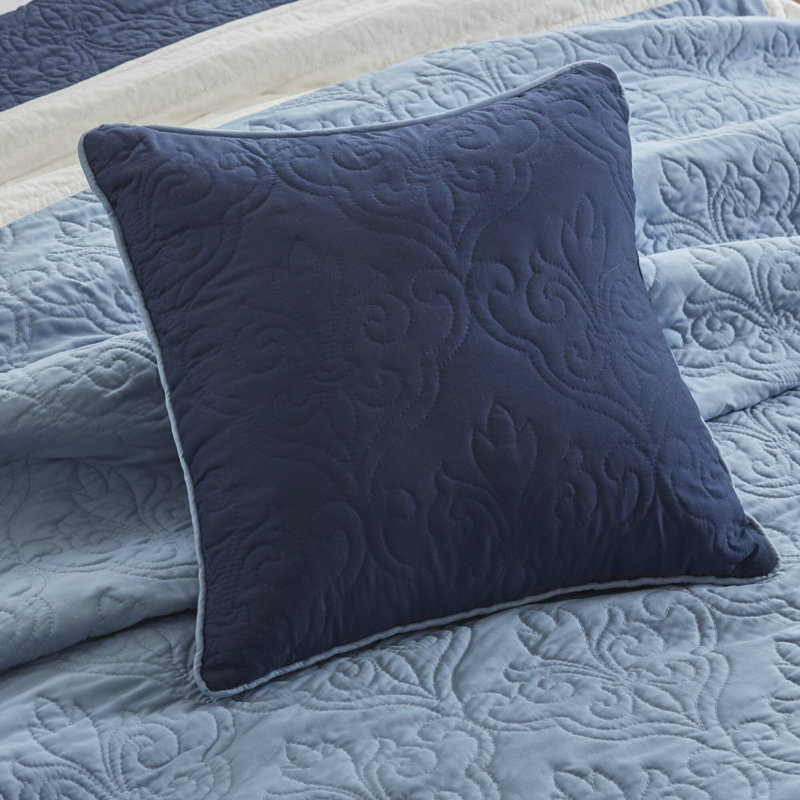 Ensembles de literie bleu marine de qualité supérieure, matériau en microfibre, style traditionnel pour le confort de la maison