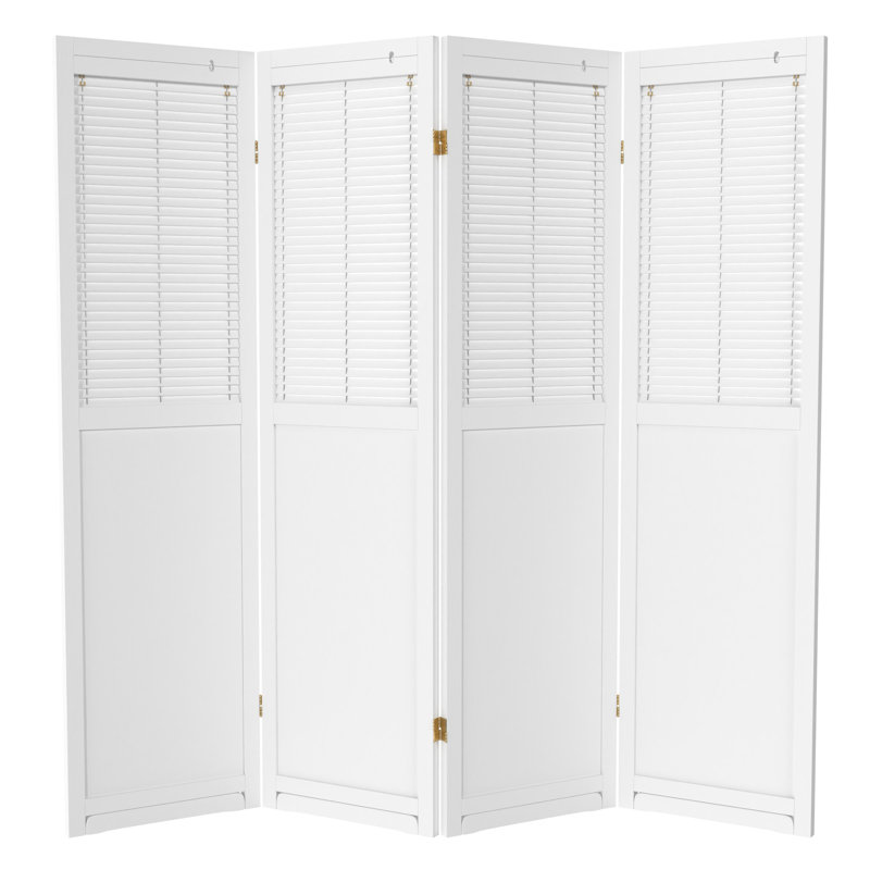 Cloison pliante haute de 6 pi Cayenna, 4, Blanc