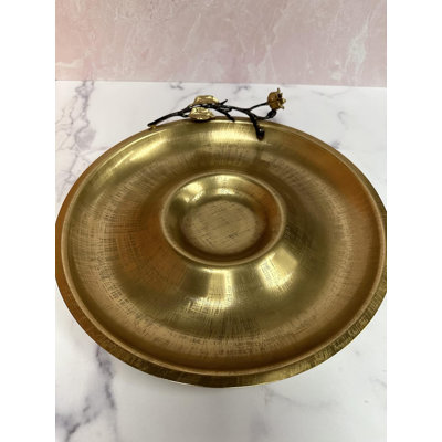 Red Barrel Studio® Bandino Chips and Dip Platter with Floral Accent – Elegant Christmas Gift for Kitchen