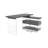Adalae 57,08" L-Shaped Desk with Storage Cabinet 1 Drawer 