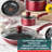 T-fal Essentials Non-stick Cookware, 5 Quart Jumbo Cooker, Red