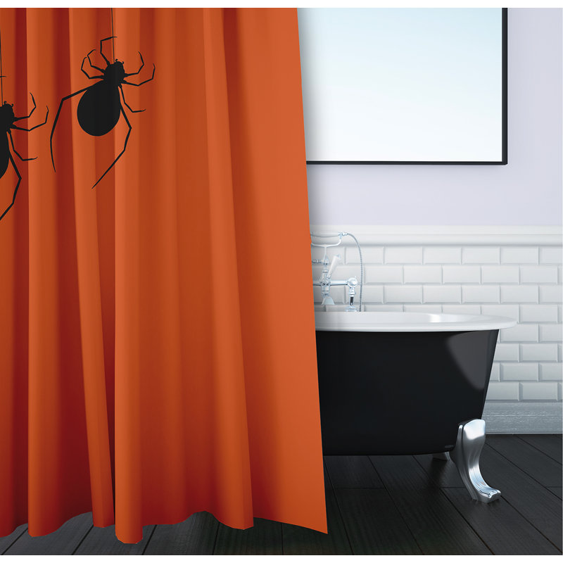Doublure de rideau de douche en polyester sans motif, Terre de Sienne