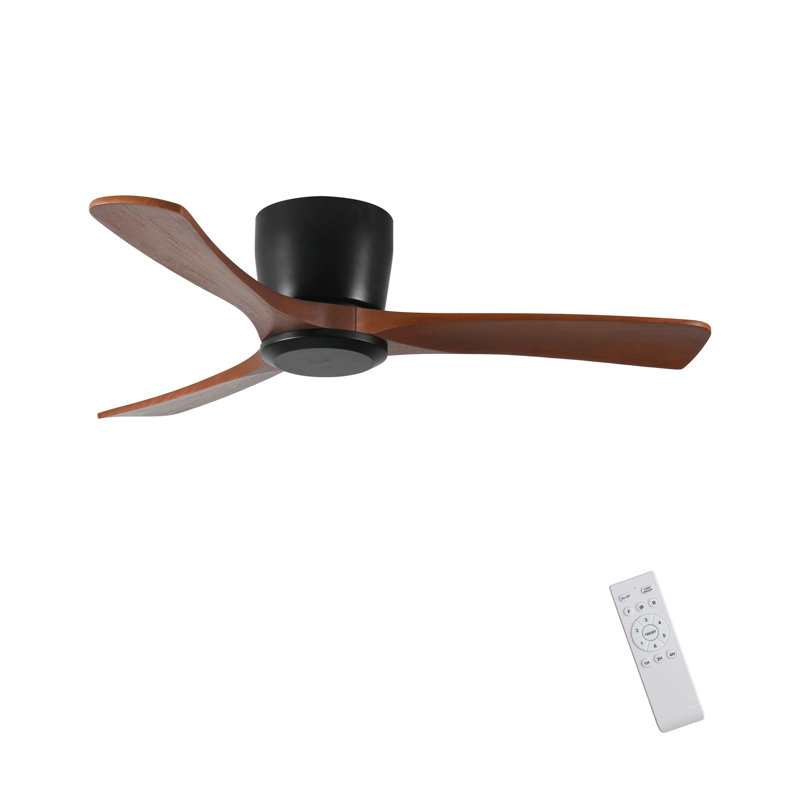 Ventilateur de plafond de 42 pouces sans lumière avec télécommande, ventilateur de plafond encastré à profil bas sans lumière, moteur à courant continu réversible silencieux avec minuterie