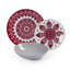 Mandala Red Dinnerware Set 18 Piece - Service for 6