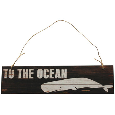 To the Ocean Textual Art Print on Wood