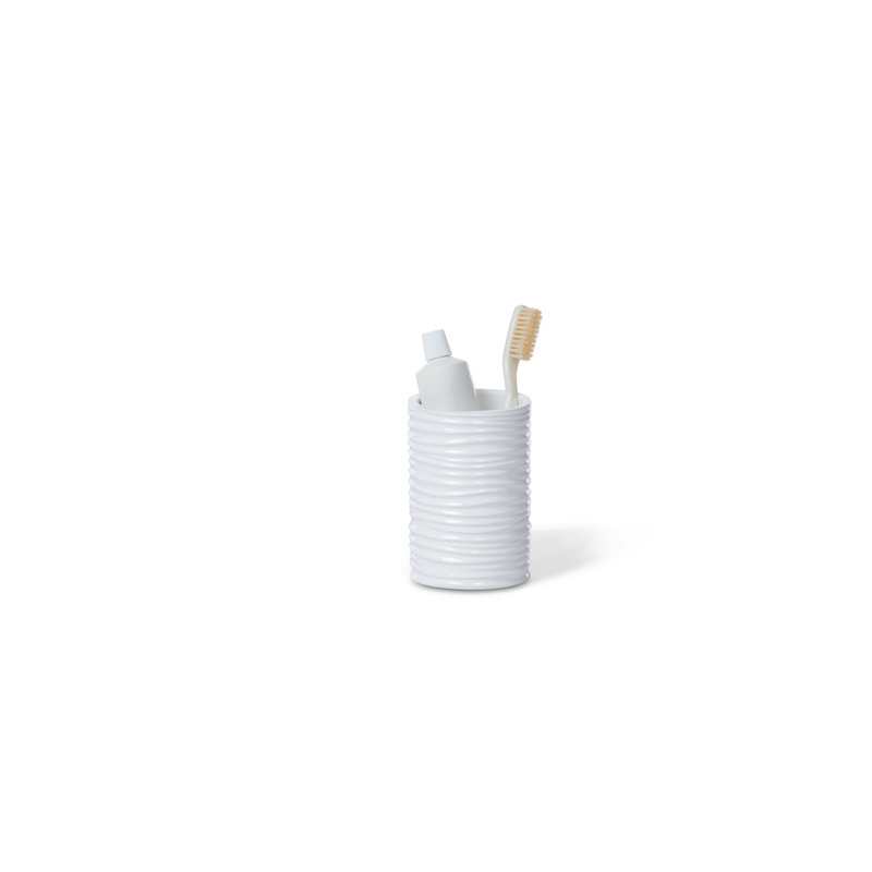 White Ceramic Summer Tumbler Holder