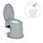 Portable Toilet 18 Inch L X 15.5 Inch W X 15.7 Inch H Indoor Outdoor Commode Detachable Inner Bucket And Removable Paper Holder With Brush And 2 Trash Bags, Lightweight & Compact For Camping, Boat, Van, Emergency Use-117454874