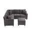 6 Seater Chenille Sofa with Storage-929667646