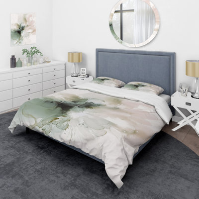Ensemble de housse de couette vert et crème Essence of Modernity I BeddingMicrofiber / Polyester