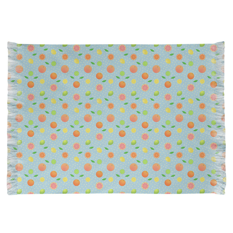 Tapis vert à motif d'agrumes Mcguigan, Non