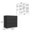 Commode H 31 po, 3 tiroirs, commode, noir-1091604059