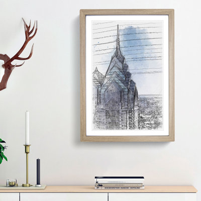 One Liberty Place in Philadelphia in Abstract - Picture Frame Graphic Art Print