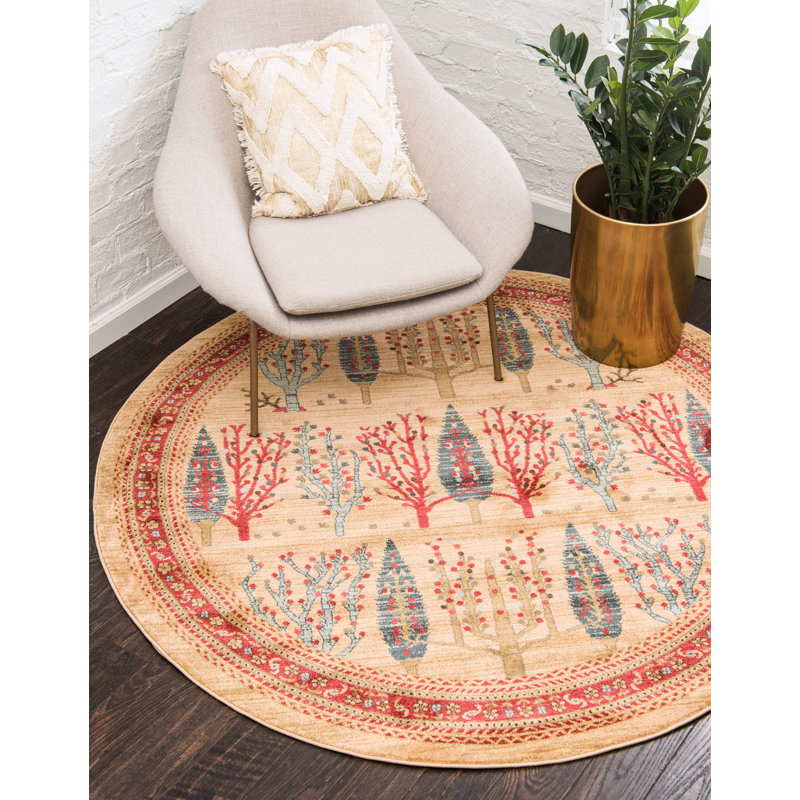 Jaeden Oriental Indoor Rug, Round 6'1"