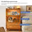31.5"Brown Style Creative Solid Wood Bookshelf