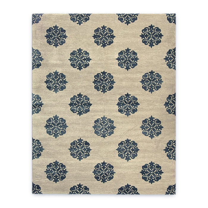 Candelo Hand Tufted Wool Pile Geometric Rug, Rectangle 3'6" x 5'6"
