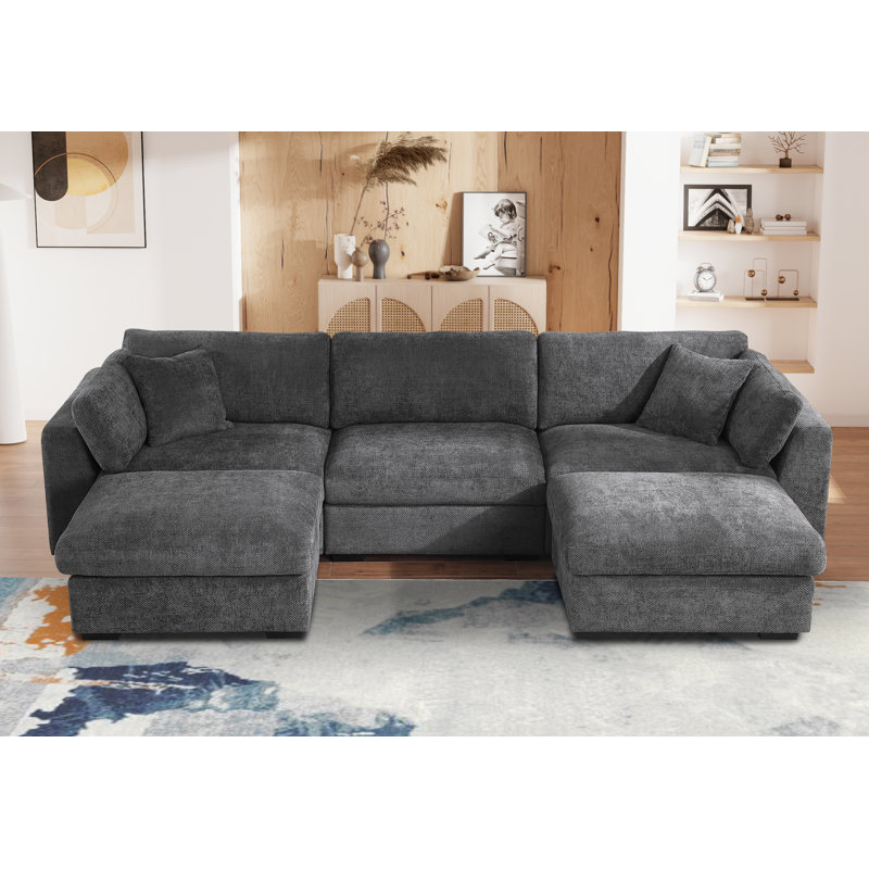Canapé-lit Aarre, Polyester gris foncé