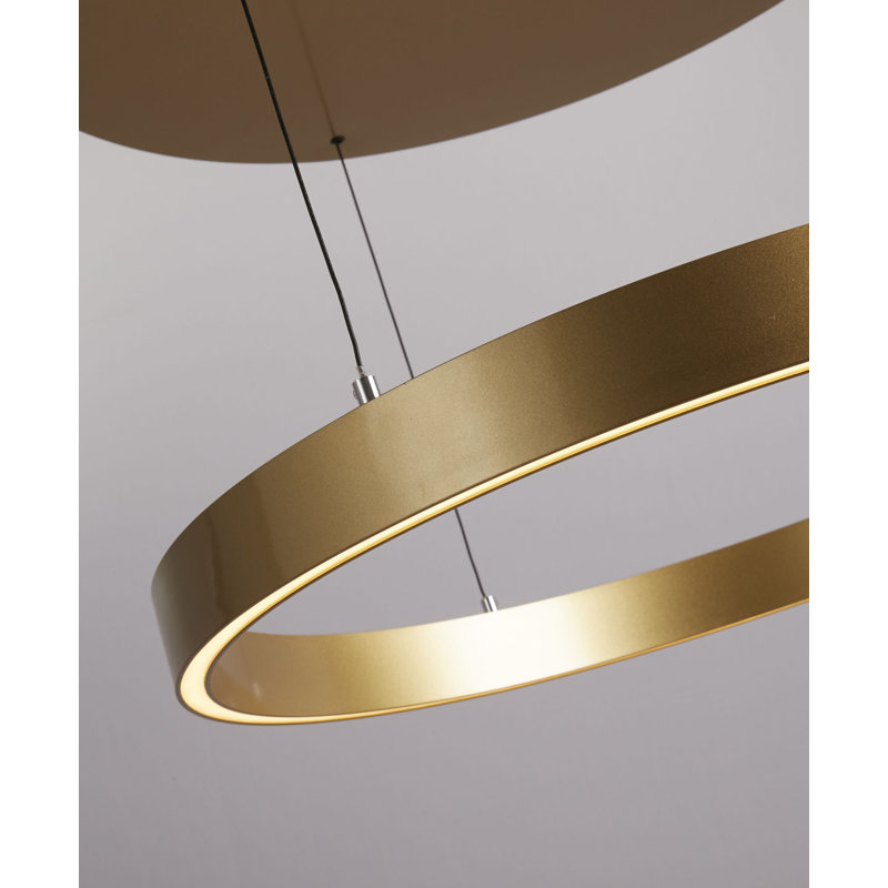 Clintin 1 - Light LED Simple Pendant, Gold