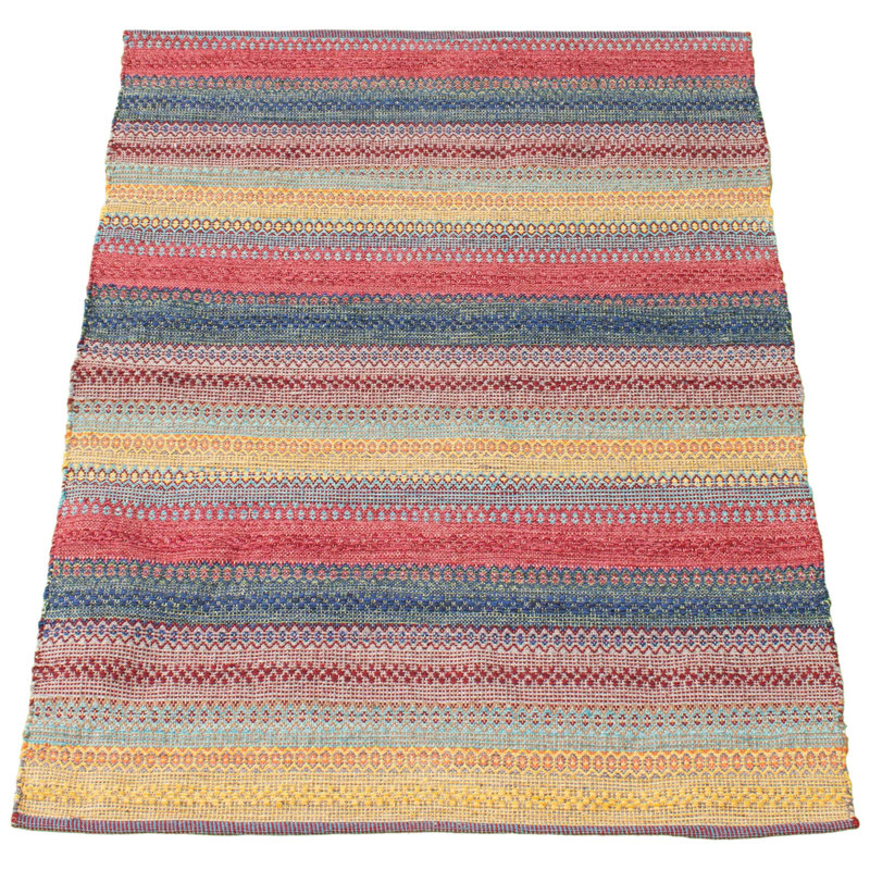 Ivery Wool Geometric Indoor Rug, Rectangle 4' x 5'9"