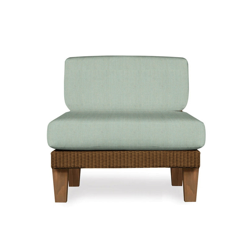 Catalina Outdoor Teak Lounge Chair, Decorline Navy, Bark