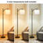 Lampe sur pied DEL moderne noire | Température de couleur réglable | Abat-jour rotatif | Base en métal robuste-621819271-621819270