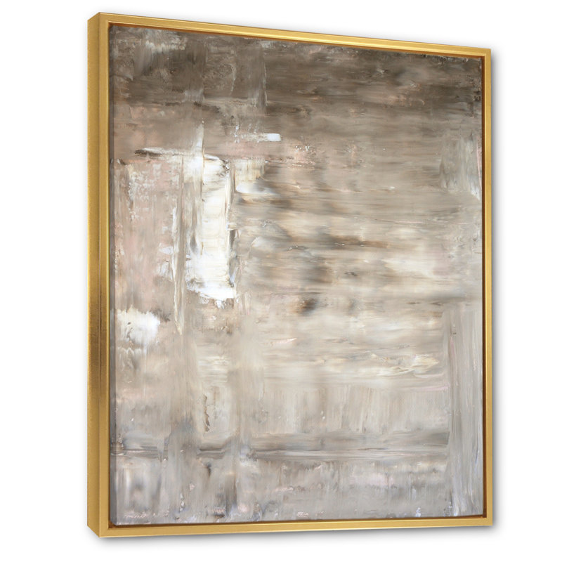 Art moderne gris et bleu II 2FL47799, H 36 po x l 24 po x P 1 po, Encadrement doré