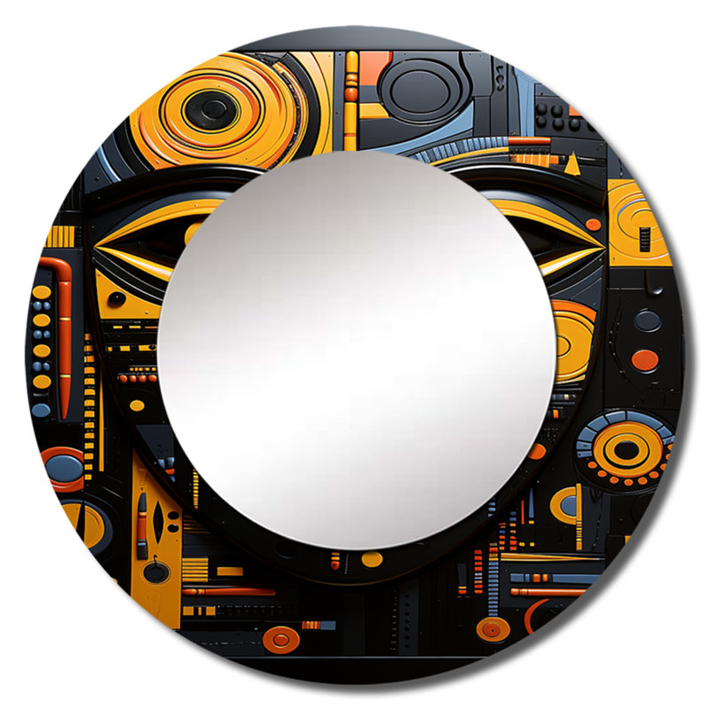 «African Tribal Rhythms II», art mural africain, 23 po x 23 po, Rond