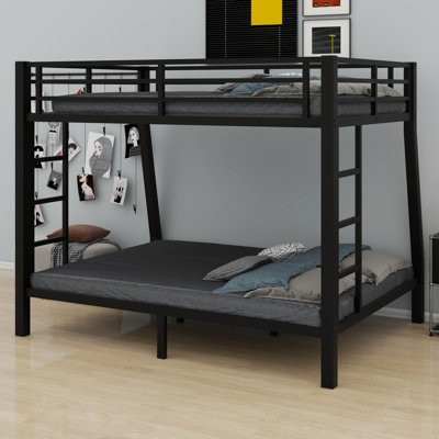 Sturdy Metal Bunk Bed With Integrated Ladder