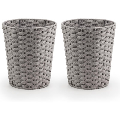 Wicker Kitchen Trash Can