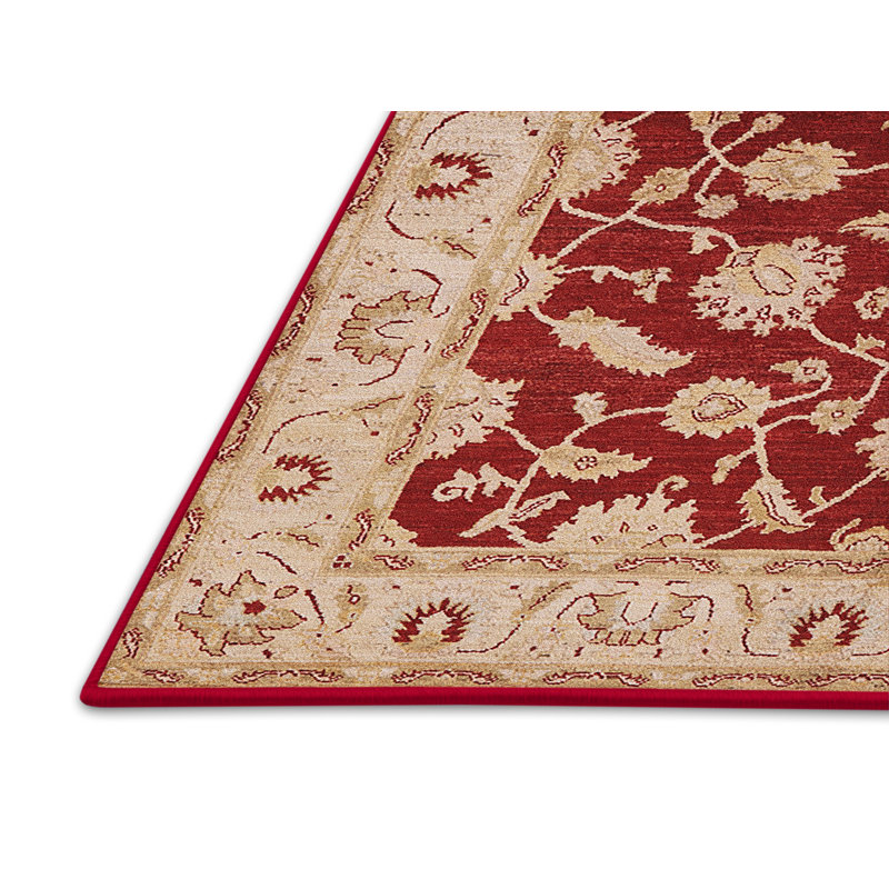 Tapis oriental rouge / beige Heathcliff, Rectangle 7 pi x 10 pi