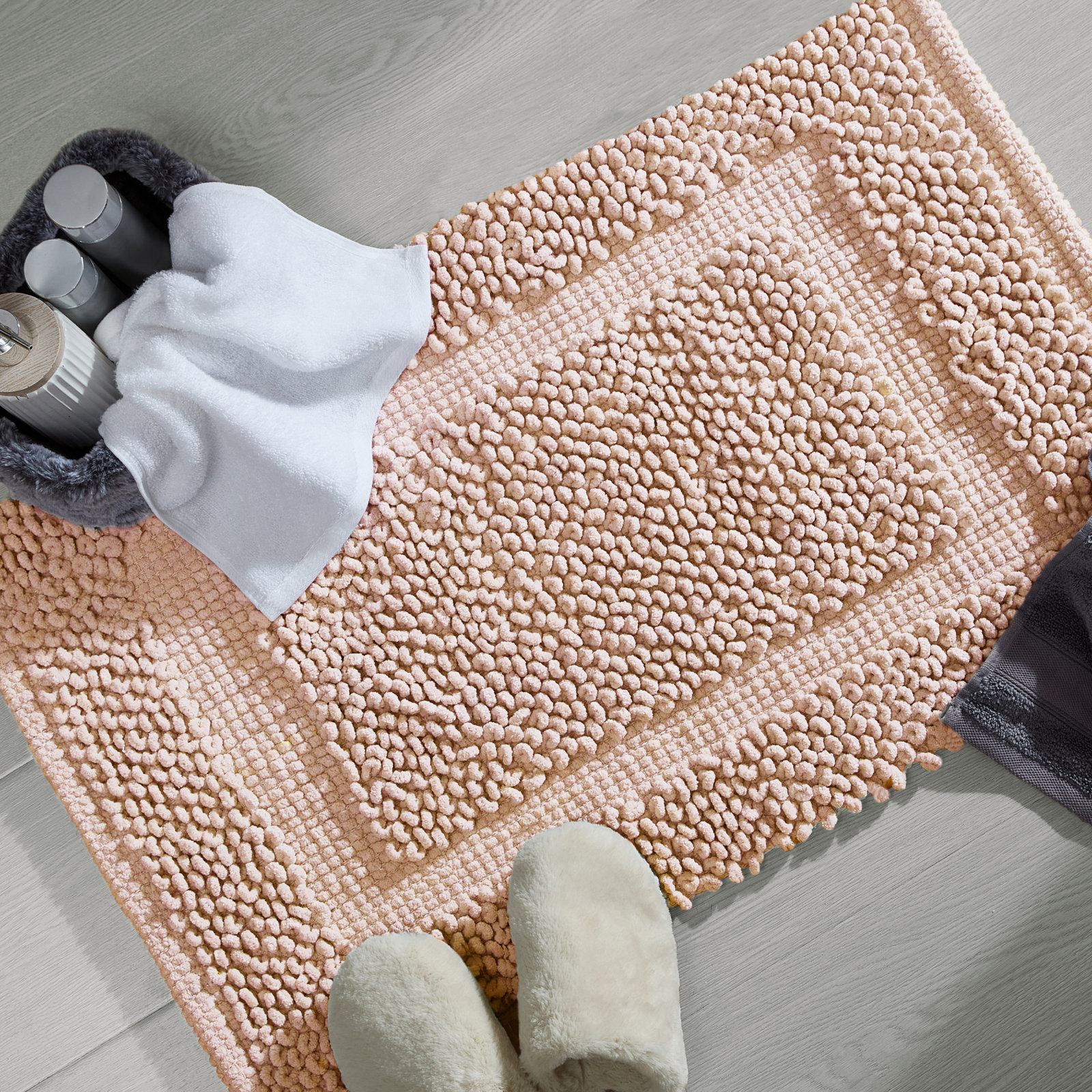 Payten Classic Cotton Bath Mat, Single - 20"W x 32"L, Dusty Rose
