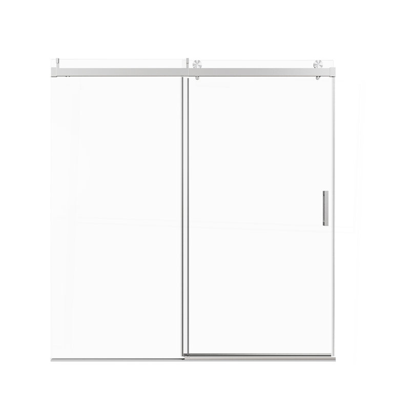 2Set 68-72" W * 76" H Frameless Single Sliding Soft-Close Shower Doors With Buffer