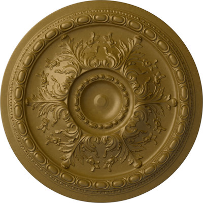 Endurathane Stockport Ceiling Medallion, 28"OD x 2 3/4"P (Fits Canopies up to 6 1/4"), Hand-Painted Gold Finish