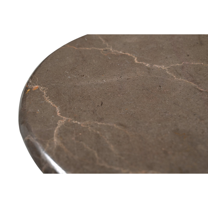 Table d'appoint Arden en marbre italien brun naturel moderne