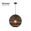 Luminaire suspendu noir 1 lumière avec abat-jour noir mat