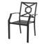 Ensemble de chaises d'extérieur 2 pièces, structure en fer résistant aux intempéries, finition thermolaquée pour le patio, noir